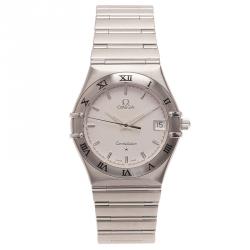 Pre Owned Omega White Stainless Steel Constellation Women’s Wristwatch 33MM
