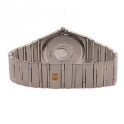 Pre Owned Omega White Stainless Steel Constellation Women’s Wristwatch 33MM