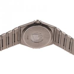 Pre Owned Omega White Stainless Steel Constellation Women’s Wristwatch 33MM