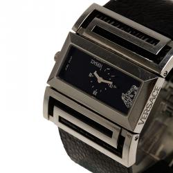 Pre Owned Versace Black Stainless Steel Beauville Women's Wristwatch 40MM