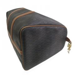Pre Owned Dior Black / Brown Leather Duffel Bag