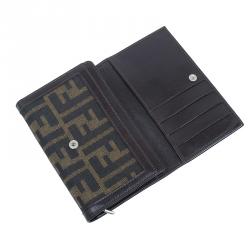 Pre Owned Fendi Zucca Flap Wallet