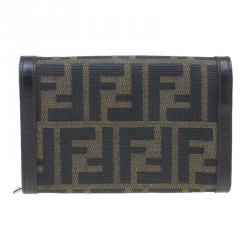 Pre Owned Fendi Zucca Flap Wallet