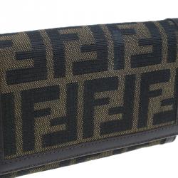 Pre Owned Fendi Zucca Flap Wallet