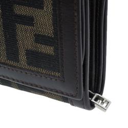 Pre Owned Fendi Zucca Flap Wallet