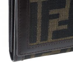 Pre Owned Fendi Zucca Flap Wallet