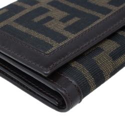 Pre Owned Fendi Zucca Flap Wallet