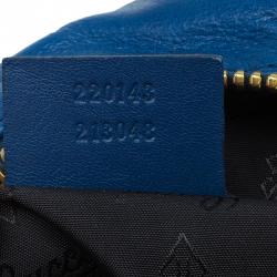 Gucci Blue Leather Medium Darwin Convertible Backpack Bag