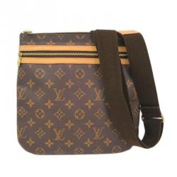 Auth Louis Vuitton Monogram Pochette Bosphore Shoulder Cross Bag