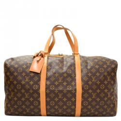 Authentic Louis Vuitton monogram Sac Souple 55 Travel Bag Carry On