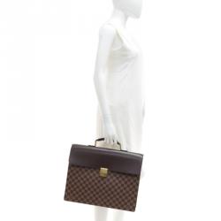 Pre Owned Louis Vuitton Damier Ebene Canvas Altona Briefcase GM