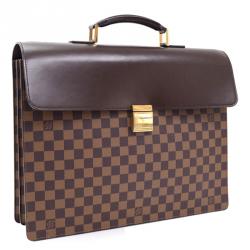 Pre Owned Louis Vuitton Damier Ebene Canvas Altona Briefcase GM