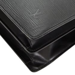 Pre Owned Louis Vuitton Black Epi Leather Serviette Fermoir Briefcase 