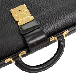 Pre Owned Louis Vuitton Black Epi Leather Serviette Fermoir Briefcase 