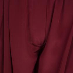 مملوكة مسبقًا بنطلون 3.1 فيليب ليم حرير أحمر شريط وسط مطاطي بجيب ديرابيه