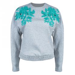 Pre Owned سترة 3.1 فيليب ليم جويبيور أبليك دانتيل بحافة مضلعة رصاصي M