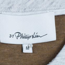 Pre Owned سترة 3.1 فيليب ليم جويبيور أبليك دانتيل بحافة مضلعة رصاصي M