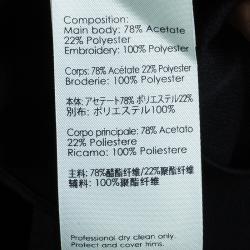 Pre Owned 3.1 Phillip Lim Black Contrast Floral Lace Oversized Top M