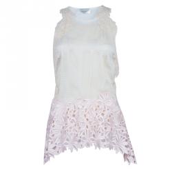 Pre Owned توب 3.1 فيليب ليم بدون أكمام مزين بدانتيل مورد M