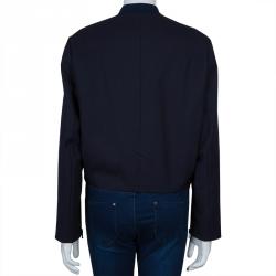 Pre Owned جاكيت بومبر 3.1 فيليب ليم صوف أزرق كحلي M