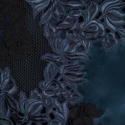 Pre Owned تنورة ميني 3.1 فيليب ليم حرير أزرق كحلي ودانتيل جبير L