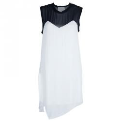 Pre Owned فستان 3.1 فيليب ليم أسود وأبيض بلا أكمام M