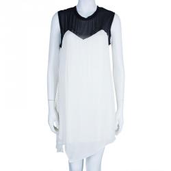 Pre Owned فستان 3.1 فيليب ليم أسود وأبيض بلا أكمام M