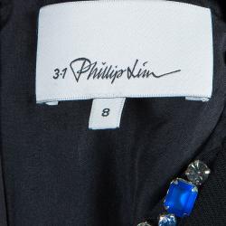 مملوكة مسبقًا فستان 3.1 فيليب ليم كريستال أسود مزخرف M