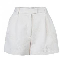 مملوكة مسبقًا 3.1 Phillip Lim Off White Embossed Pleated Shorts S