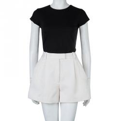 مملوكة مسبقًا 3.1 Phillip Lim Off White Embossed Pleated Shorts S