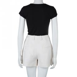 مملوكة مسبقًا 3.1 Phillip Lim Off White Embossed Pleated Shorts S