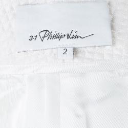 مملوكة مسبقًا 3.1 Phillip Lim Off White Embossed Pleated Shorts S