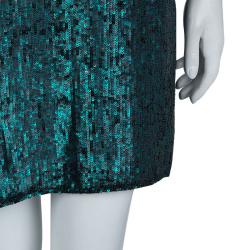 Pre Owned 3.1 Phillip Lim Colorblock Silk Sequin Embellished Sleeveless Shift Dress S