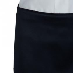 Pre Owned تنورة 3.1 فيليب ليم حرير أسود وأزرق كحلي M