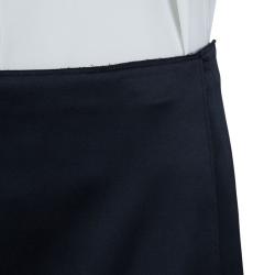 Pre Owned تنورة 3.1 فيليب ليم حرير أسود وأزرق كحلي M