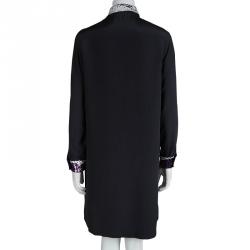 Pre Owned 3.1 Phillip Lim Black Silk Embellishment Detail Oversized Shirt Dress S