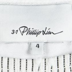مملوكة مسبقًا 3.1 Phillip Lim Off White Striped Textured Shift Dress S