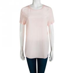 Pre Owned 3.1 Phillip Lim Blush Pink Silk High Low Sheer Top S