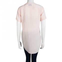 Pre Owned 3.1 Phillip Lim Blush Pink Silk High Low Sheer Top S