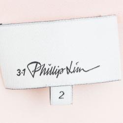 Pre Owned 3.1 Phillip Lim Blush Pink Silk High Low Sheer Top S