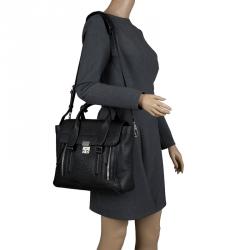 Pre Owned حقيبة يد 3.1 فيليب ليم بيشلي كبيرة جلد سوداء