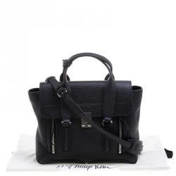 Pre Owned حقيبة يد 3.1 فيليب ليم بيشلي كبيرة جلد سوداء