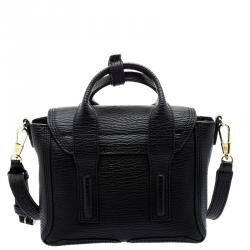 مملوكة مسبقًا حقيبة 3.1 فيليب ليم ميني باشلي جلد أسود