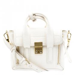 Pre Owned 3.1 Phillip Lim Off White Leather Mini Pashli Satchel