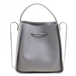 Pre Owned حقيبة 3.1 فيليب ليم باكت سوليل أربطة صغيرة جلد رمادية