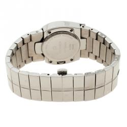 Pre Owned Aigner Mother of Pearl Diamond Stainless Steel La Spezia Women's Wristwatch 28 mm