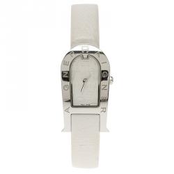 Pre Owned Aigner White Stainless Steel Olbia Women's Wristwatch 22MM