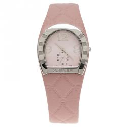 Pre Owned Aigner Pink Stainless Steel Capri Women's Wristwatch 31MM