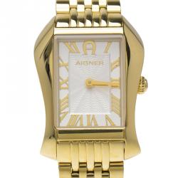 مملوكة مسبقًا Aigner Urbino Yellow Gold Tone Stainless Steel Women's Wristwatch 26MM