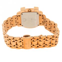 Pre Owned Aigner Rose Gold Tone Stainless Steel Genua Due Women's Wristwatch 34MM